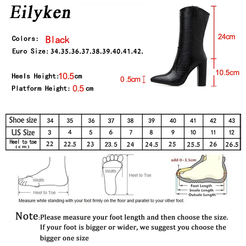 Eilyken/ г.; ковбойские ботинки в байкерском стиле; женские ботинки из искусственной кожи крокодила; короткие ковбойские ботинки на высоком каблуке; ботильоны в ковбойском стиле; botas