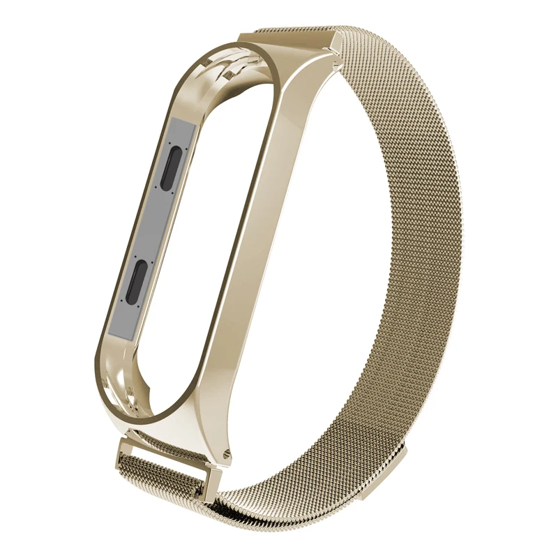 Vintage Gold JKER ремешок для Xiaomi mi Band 3 mi Band 4 ремешок для Xiaomi mi band 3 браслет для Xiaomi mi группа 4 магнит металл из нержавеющей стали - Цвет: Vintage Gold