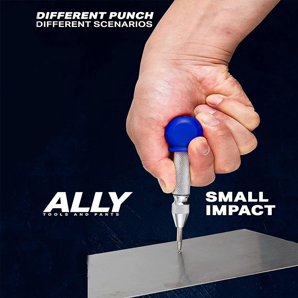 

Center Punch Pin Spring Loaded Starting Hole Puncher Alloy Steel Drilling Glass Breaker Press Dent Marker Positioner Hand