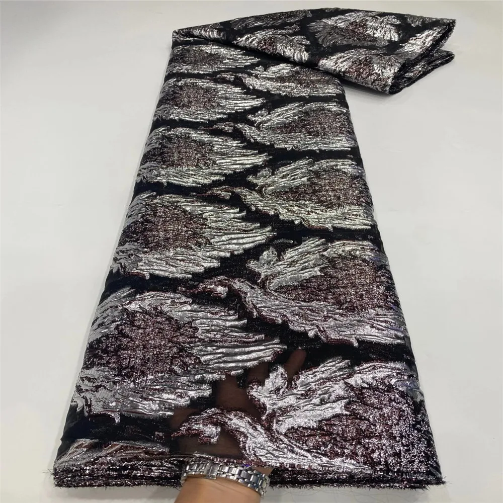 

Madison 2021 High Quality African Gilding Lace Fabric Embroidery Jacquard Nigerian Brocade Lace Fabric For Wedding Party