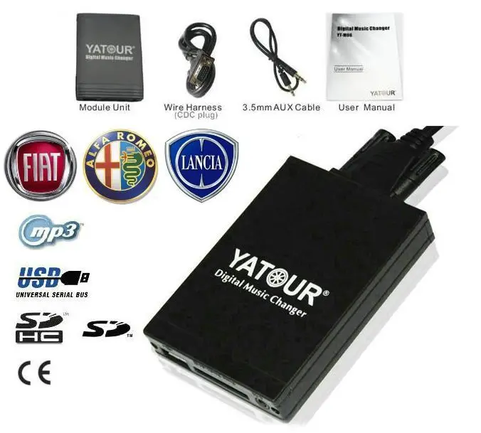 

USB AUX в SD-плеер для Fiat/Alfa Romeo/Lancia OEM Blaupunkt Head Unit CD Radio