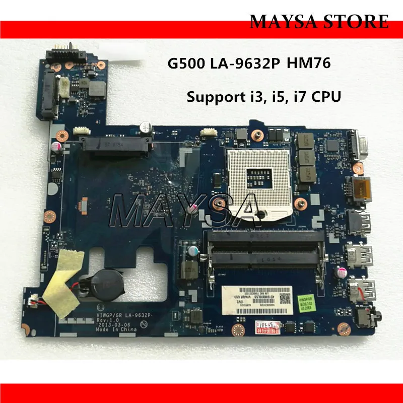 

High quality laptop motherboard for Lenovo G500 VIWGP/GR LA-9632P HM76 chipset (support i3 i5 i7 processo)DDR3 100% Fully Tested