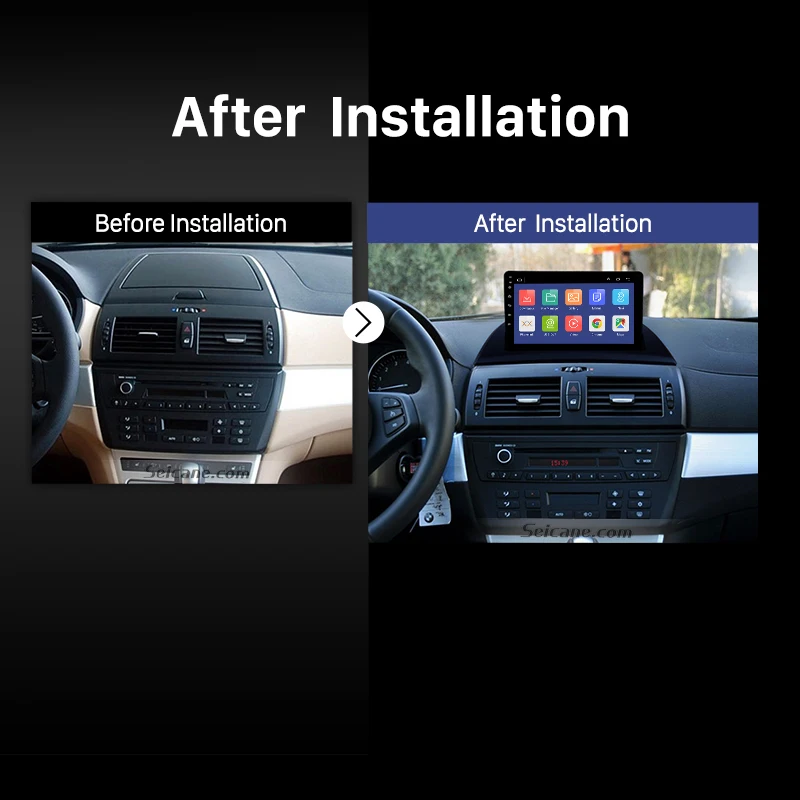 Seicane 9 дюймов Android 0 IPS автомобиля GPS головное устройство плеер для 2004 2007 2012 BMW X3 E83 2.0i