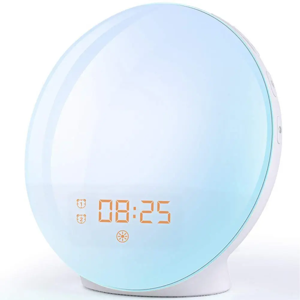 

AMYGOJJ 7 Colors Change Simulate Sunrise Sunset Awakening Alarm Clock