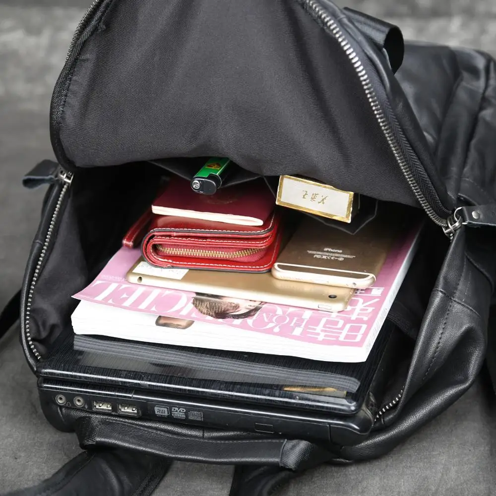 

100% Genuine Leather Men Backpack 15" Laptop Bag