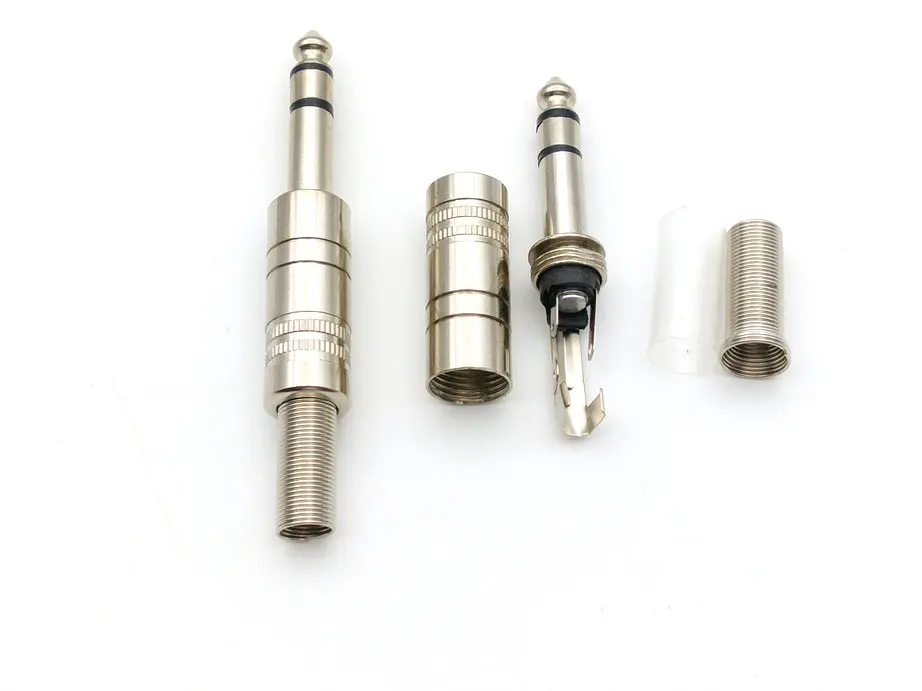 Металлический стерео аудио адаптер со штекером 6 35 мм 1/4&quot|adapter plug|adapter 1/4metal m |