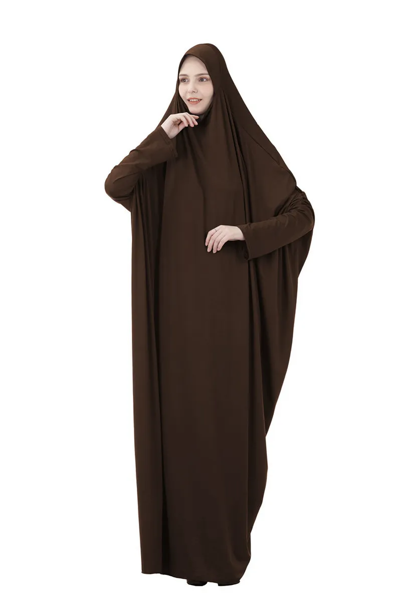 Khimar Ramadan Muslim Abaya Hijab Jilbab Women Prayer Dress Sets Veil Niqab Burqa Islamic Clothing Overhead Full Cover Kaftan |