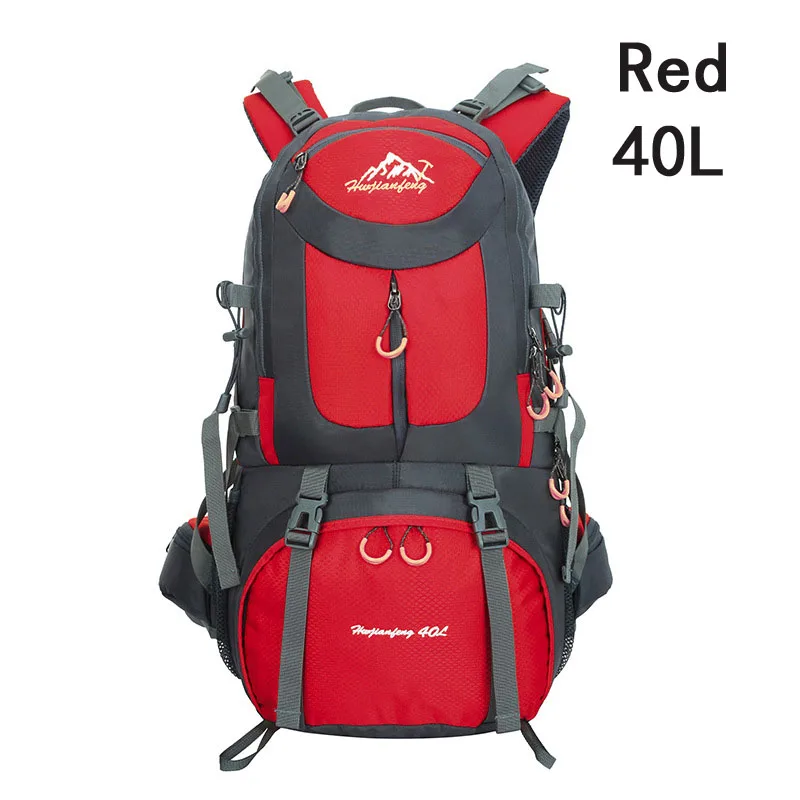 Red 40L 40л 50л 60л наружные водонепроницаемые сумки рюкзак мужской горный Альпинизм спортивный рюкзак походный рюкзак женская Сумка для кемпинга дорожная сумка - Цвет: Red 40L
