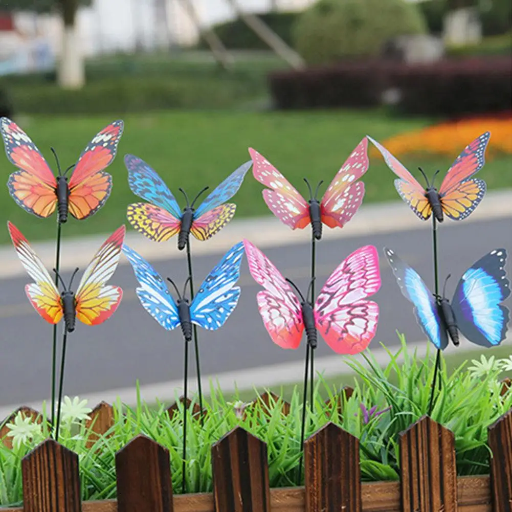 25 детской 8 см имитация подсвечивающей бабочки Цветочная композиция в горшке