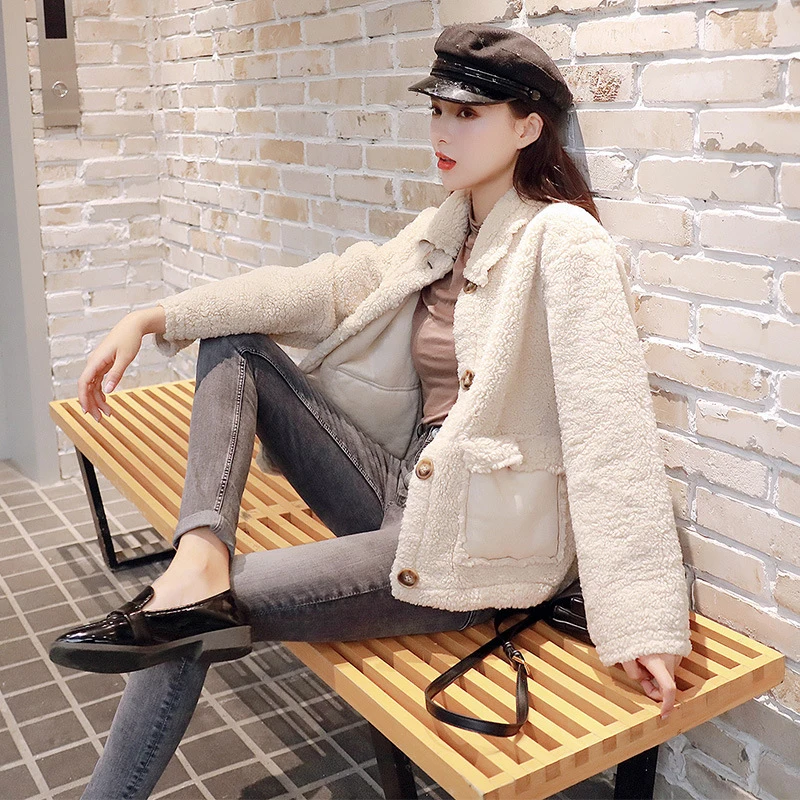 

new arrival comfortable fashion temperamental single breasted high quality solid fresh simple wild vintage elegant thick jacket