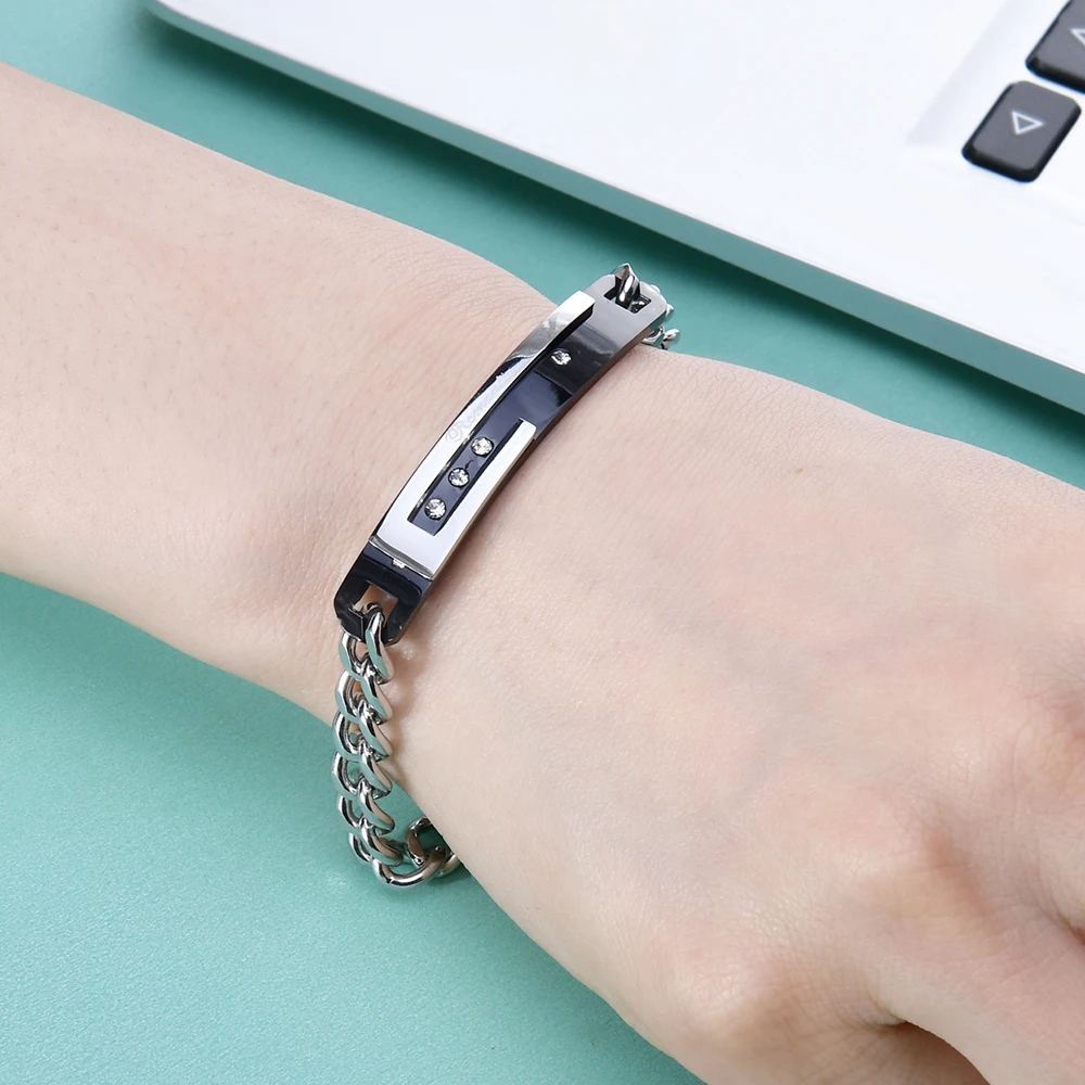 1 шт. милый подарок для влюбленных из нержавеющей стали|crystal bracelets bangles|bangles for mencrystal