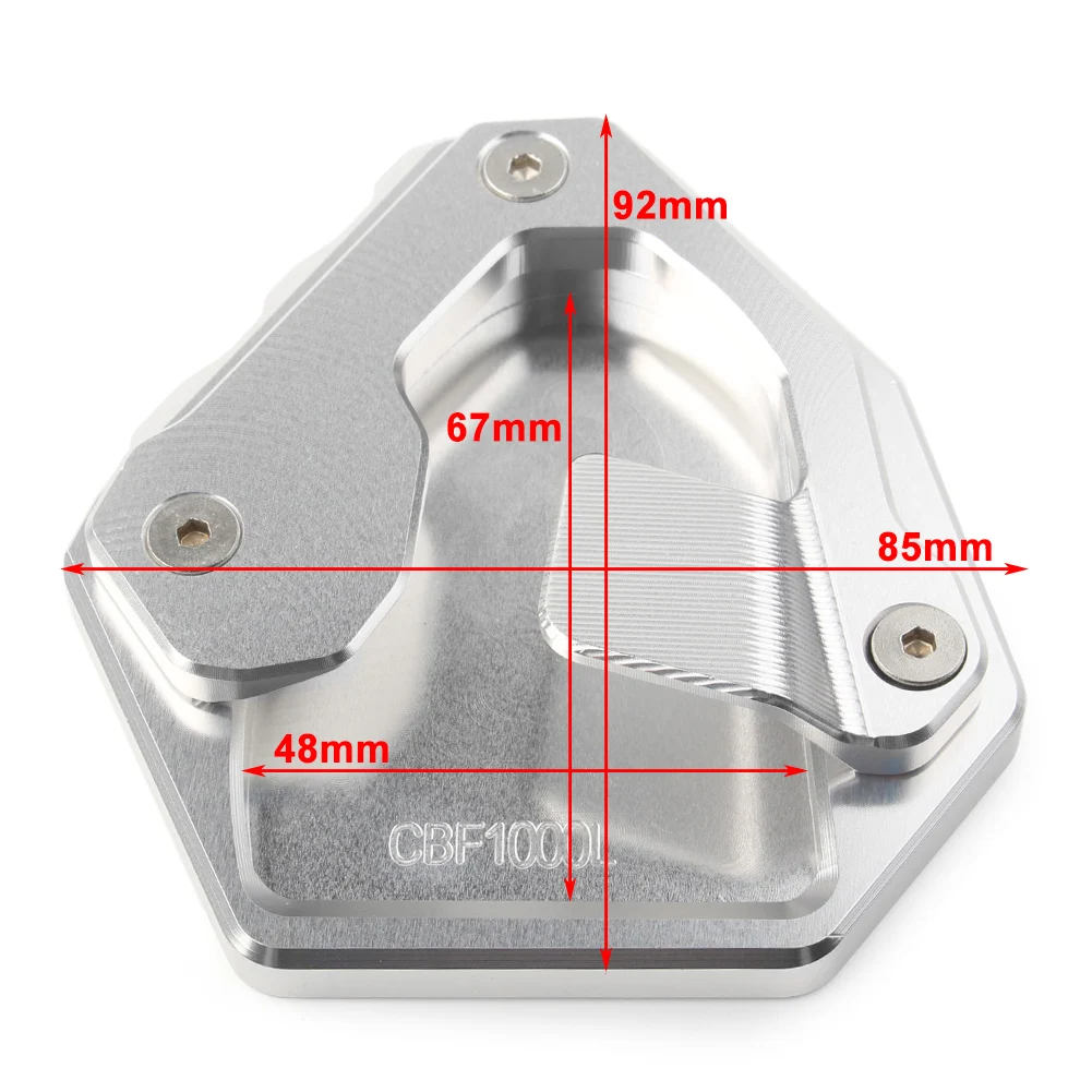 1Pcs Motorcycle Side Stand Foot Enlarger Kickstand Plate Extension For Honda CRF1000L Africa Twin 2016-2017 Aluminum - купить по