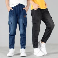 kids boys jeans fashion clothes clasic pants denim clothing children baby boy casual bowboy long trousers 4 12 years