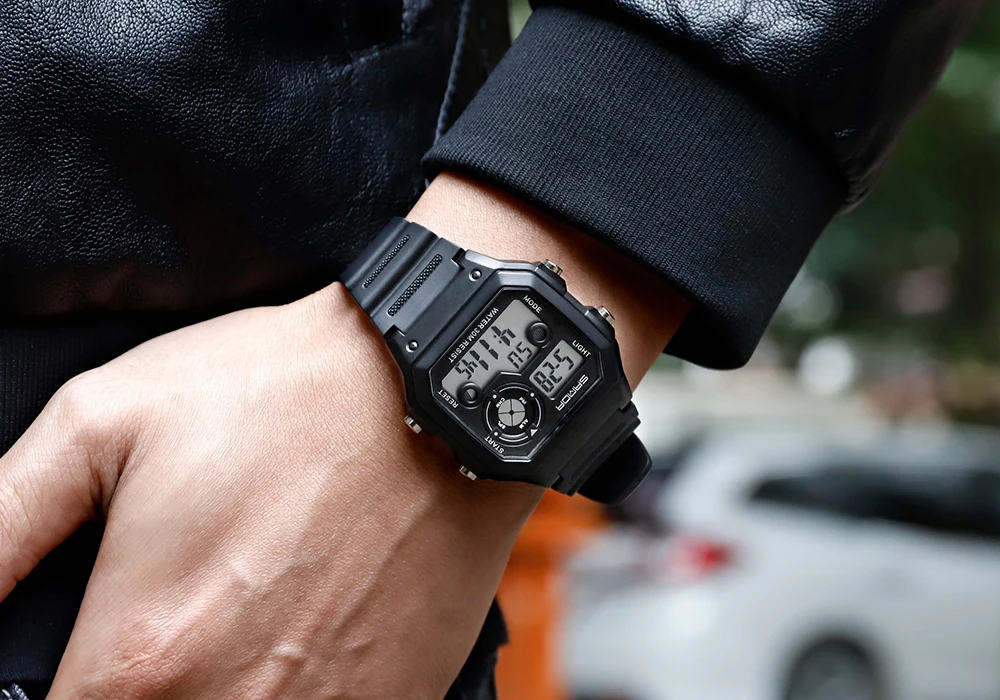 SANDA Брендовые мужские спортивные часы модные Chronos обратного отсчета мужские водонепроницаемые светодиодный цифровые часы мужские военные часы Relogio Masculino