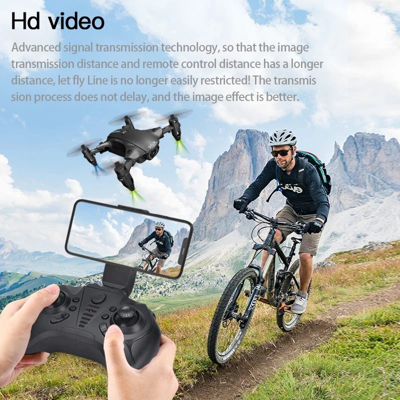 teeggi h2 мини дрон wifi fpv 1080p 4k hd камера удерж
