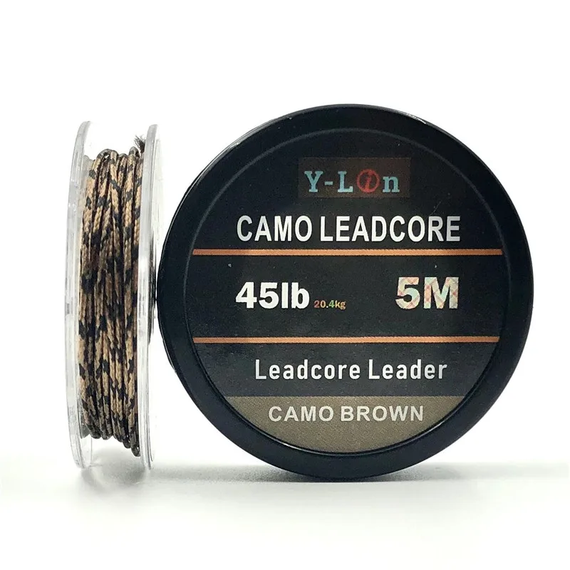 5m поводок Карп рыболовная леска Leadcore крюка камуфляж буровые установки для волос