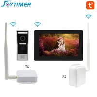 joytimer wireless video intercom system ip video door phone full touch screen monitor support one key unlock wireless connection