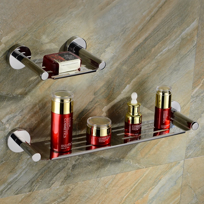 Полка для ванной из нержавеющей стали полки держатель шампуня настенное