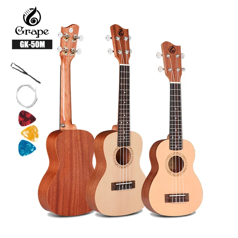 Укулеле 21 24 дюймовые электрические мини гитары из ели концертные акустические 4