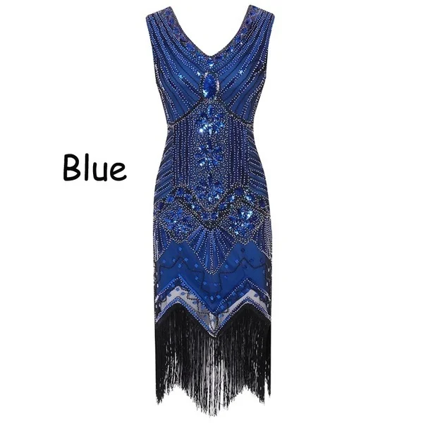 Женское платье с блестками Gatsby винтажное бахромой и Пейсли 5 шт. в комплекте 6