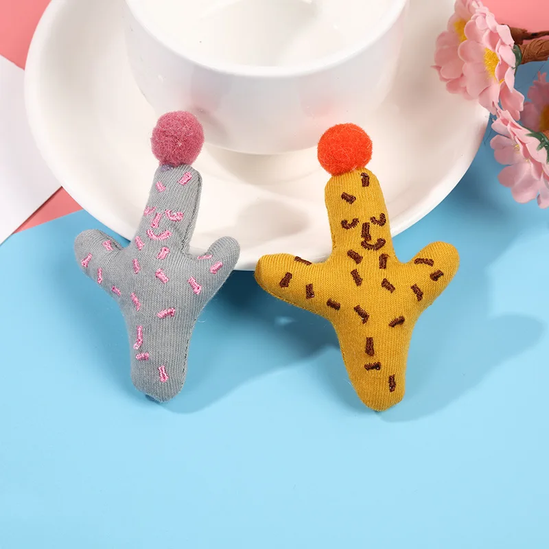 10pcs/lot DIY plush cartoon cactus dolls Padded Patches Appliques For baby sock Sewing accessories Hair clip Decoration | Дом и сад