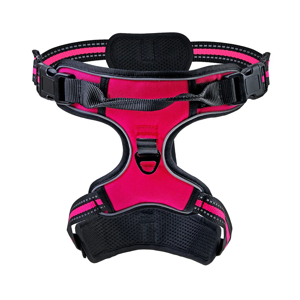 

Pet Reflective Nylon Dog Harness No Pull Adjustable Medium Large Naughty Dog Vest Safety Vehicular Lead Walking Running S-XL