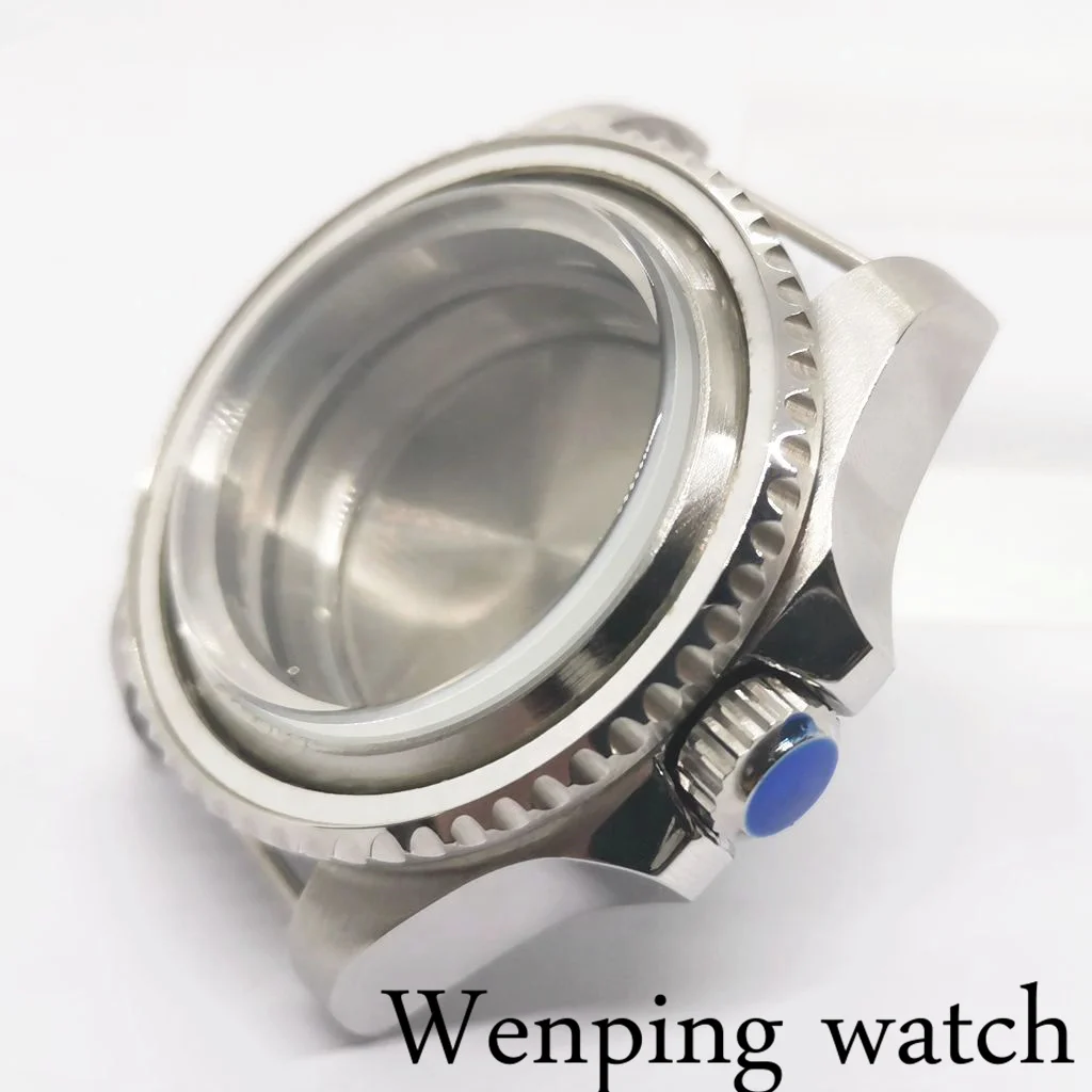

New 44mm Bezel Mineral Glass Metal Screw Backcover bezel case is suitable for NH35A NH36A ETA 2836 MIYOTA 8215