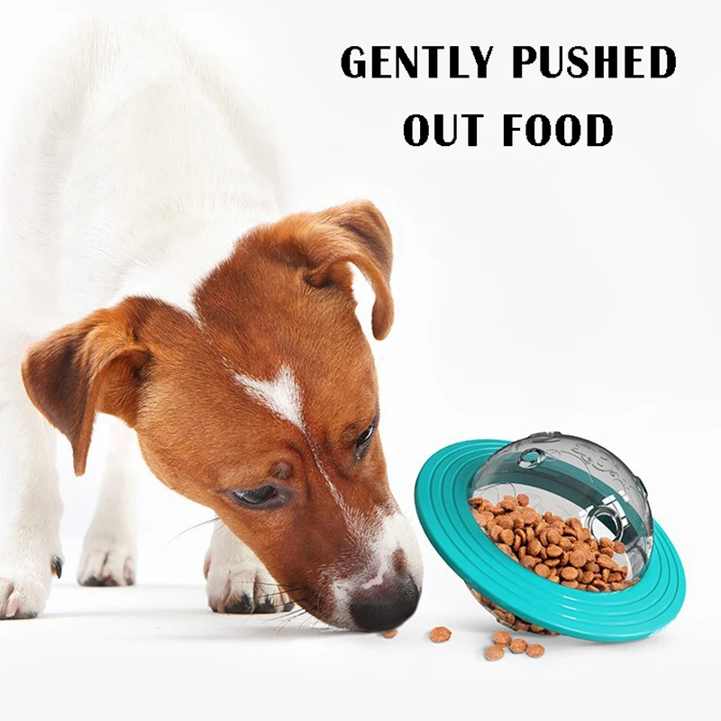Новая развлекательная летающая тарелка для собак мяч утечки еды интерактивные