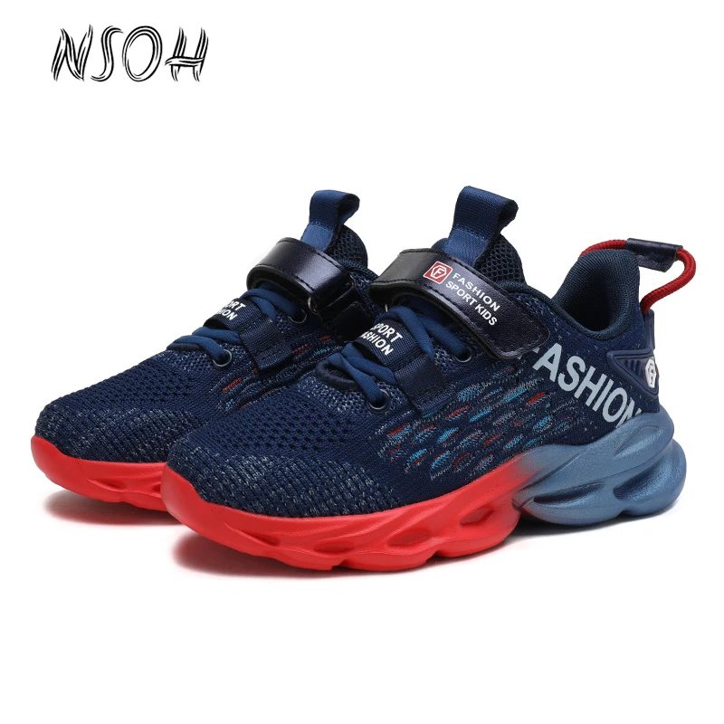 NSOH Spring Autumn Kids Casual Sneakears Breathable Lightweight Boys Sneakers Student Fashion Casual Shoes Outdoor Running Shoes