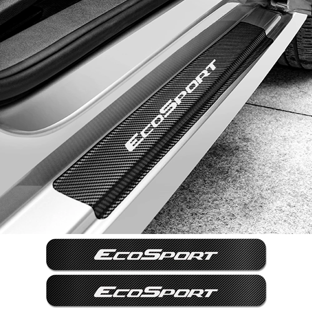 4 шт. порога наклейки для Ford Ecosport Авто из углеродного волокна с защитой от царапин