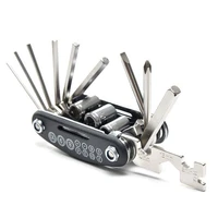 16 in 1 multi usage bike bicycle repair tools kit hex wrench nut tire repair key screwdriver socket extension rod tool