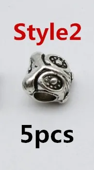 5pcs Style2 5 шт./упак. животных, подвязанные лентой, с объемной волной, дредлоки, для увеличения объема, шарики около 4,5-5,2 мм Внутреннее отверстие ювелирные изделия - Цвет: 5pcs Style2