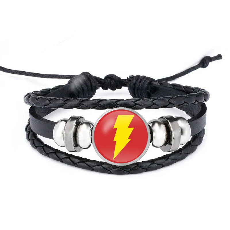 Мстители Марвел Капитан браслеты Модные металлические Плетеные Кожаные