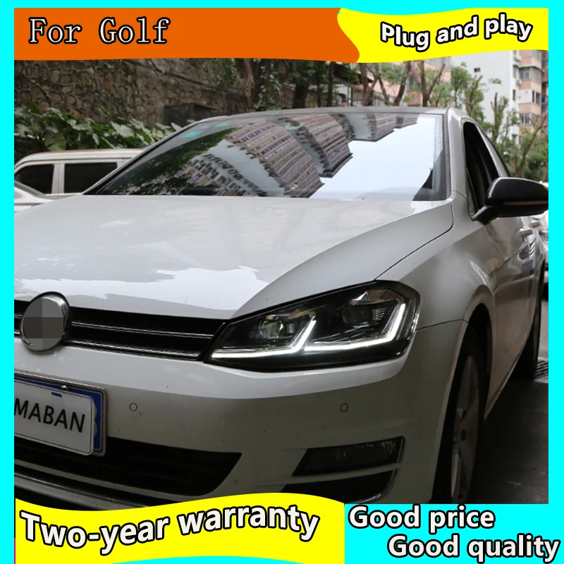 Автомобильный Стайлинг для VW Golf 7 MK7 светодиодный фар Golf7 СИД DRL Hid динамический