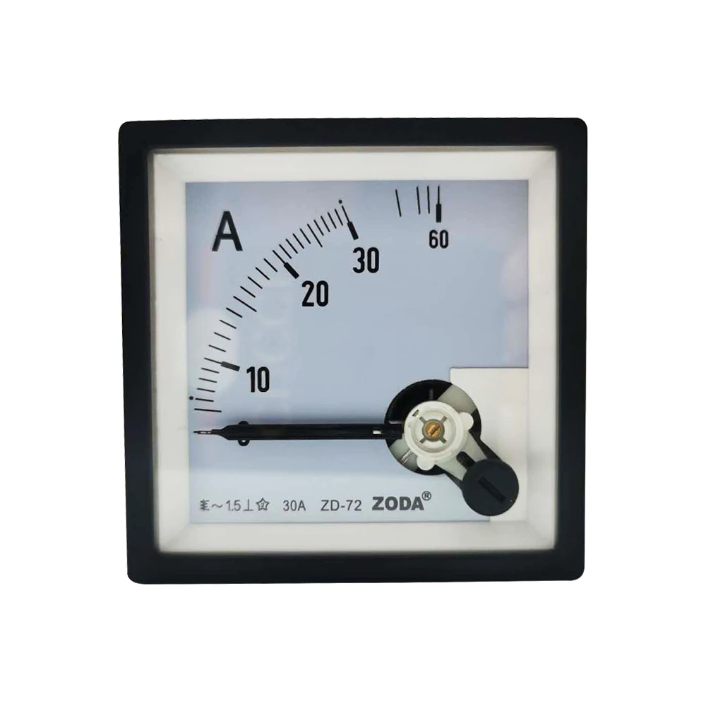 

1PC ZD-72-A 5A 10A 20A 30A 50A AC Direct Analog Meter Panel AMP Current Ammeter Gauge Pointer Ammeter 72*72MM Amperimetro AC