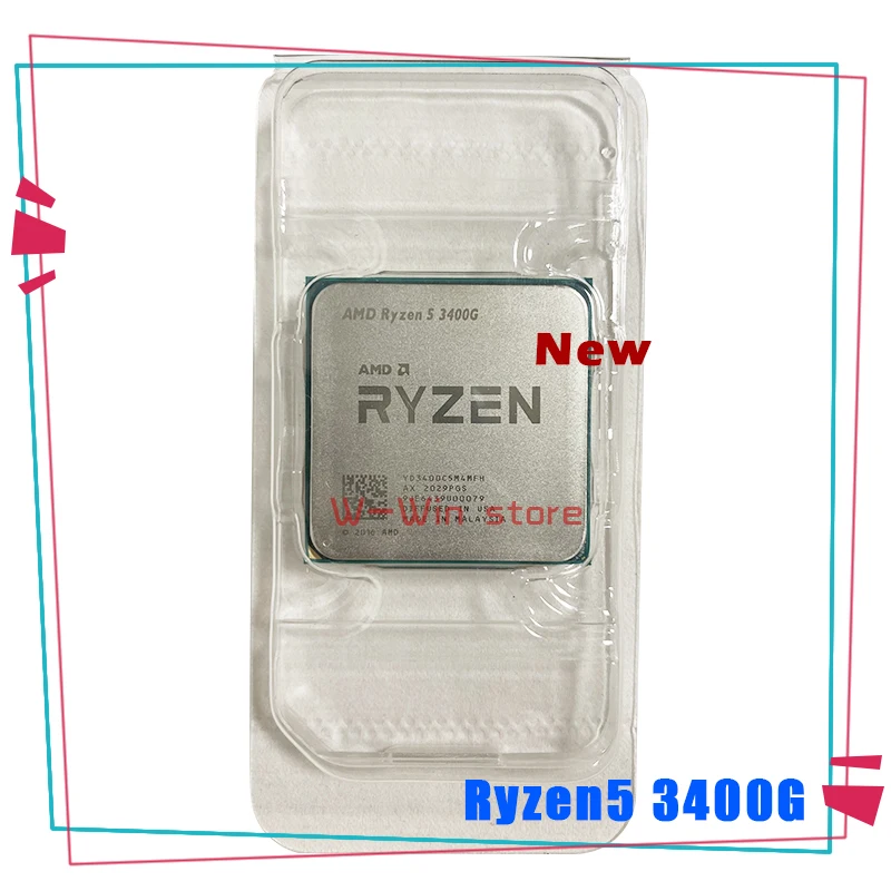 NEW AMD Ryzen 5 3400G R5 3.7 GHz Quad-Core Eight-Thread 65W CPU Processor YD3400C5M4MFH YD340GC5M4FI Socket AM4 NO Fan | Компьютеры и