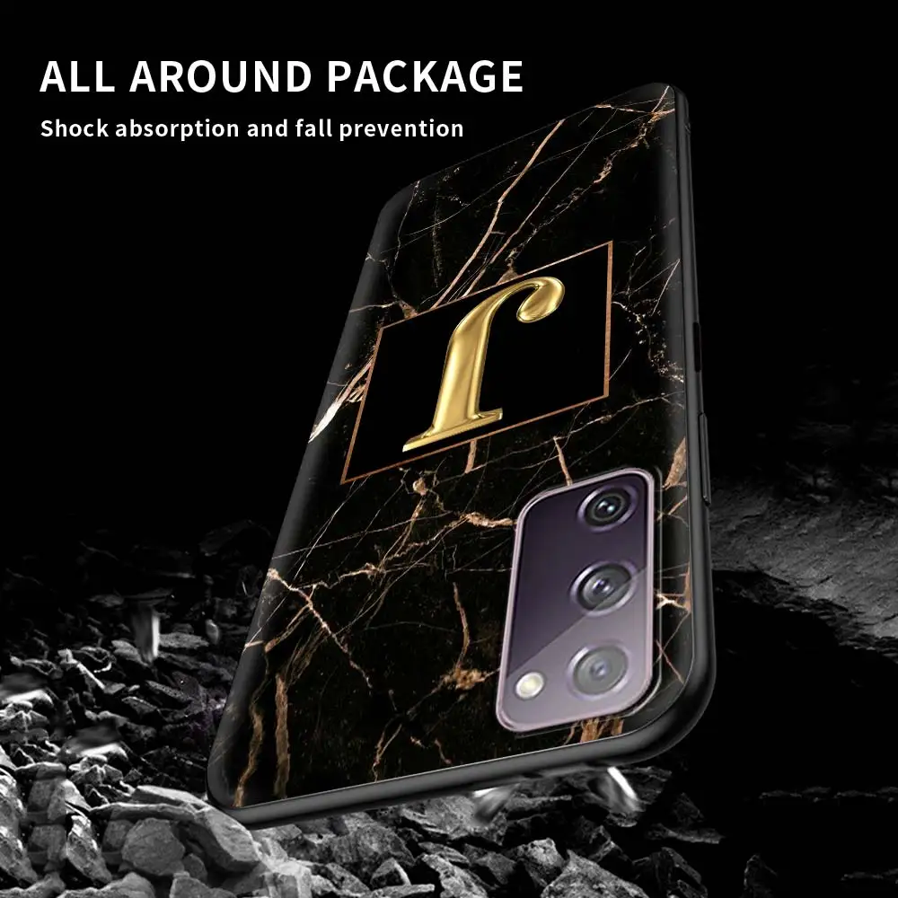 

Phone Case For Samsung S20 FE S21 S10 S9 Plus S8 S10 Capa for Galaxy Note 20 Ultra 10 Lite 9 Soft Cover Marble Letter