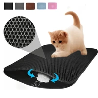 pet cat litter mat double layer litter cat bed waterproof trapping pet litter box mat clean pad pet product bed for cats house