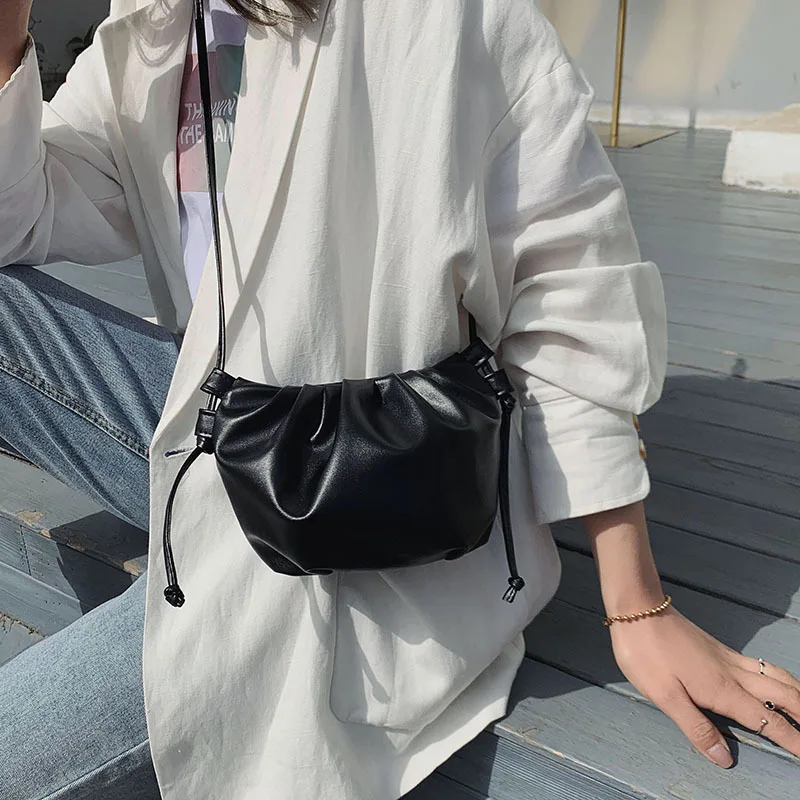 

Clutch purse lady cloud armpit shoulder bag pleated long stick small bag tote bag handbag