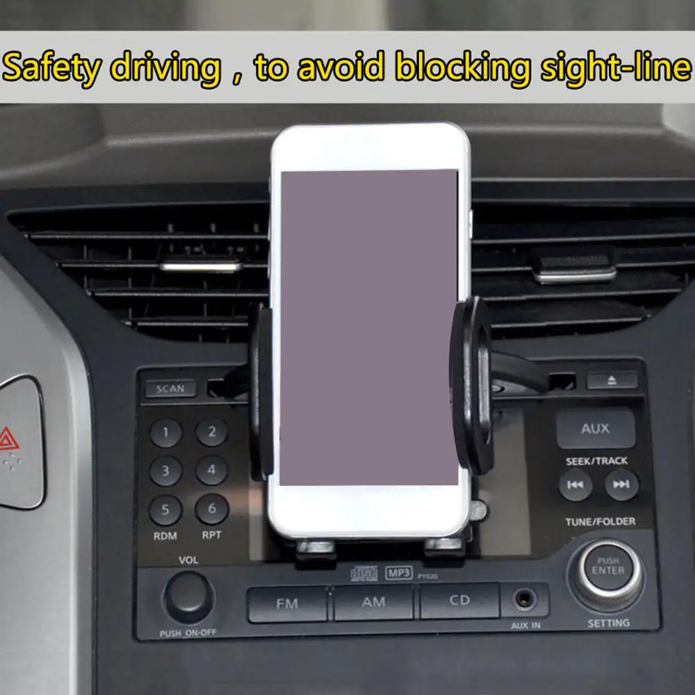 

360 Rotating Universal Car Mobile Phone Holder Air Vent Mount Stand Cell Phone Holder Bracket