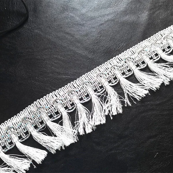6cm silver 1 метр золото/серебро кисточка бахрома Кружева отделка DIY Deacoration материал 6 см ширина Кружева Швейные Планки - Цвет: 6cm silver