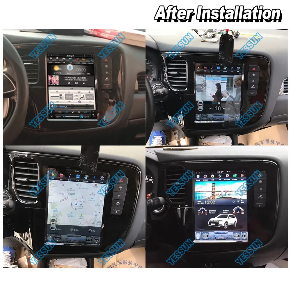 Для Mitsubishi Outlander 2013-2019 Автомобильная фотомагнитола мультимедийный плеер GPS