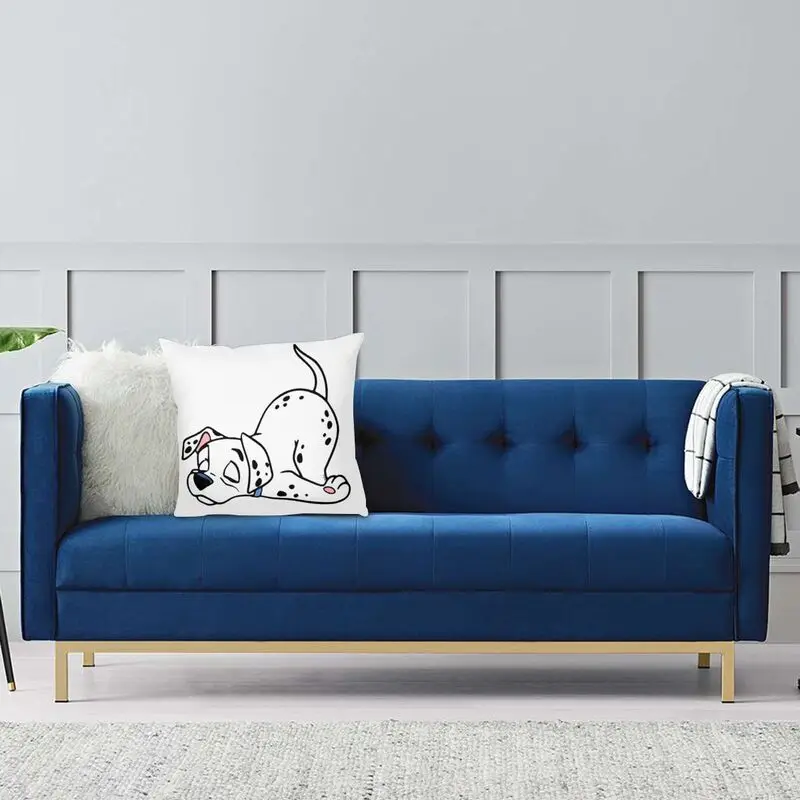 Забавные далматинец с рисунком собачки и котика сна подушка чехол Декор для дома