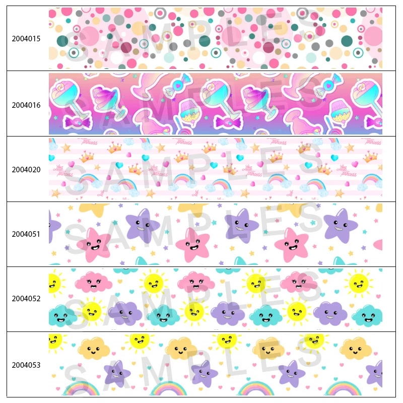 

New 50 Yards Rainbow Cloud Pattern Printed Grosgrain,satin Ribbon Handmade Accessories