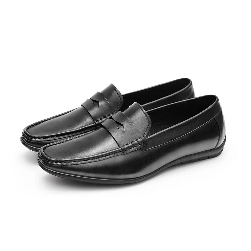 

Genuine Leather Men Soft Casual Shoes Italian Brand Men Loafers Moccasins Breathable Slip on Driving Shoes C24