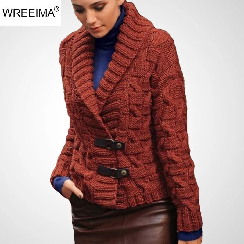 

2021 Fall/Winter Collection Women Clothing Sweater Coat Boyfriend Cable Knit Open Front Cardigan C081