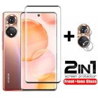 Закаленное стекло 2 в 1 для Huawei Honor 50 Pro, защита экрана, пленка для объектива камеры, для Huawei Honor 50Pro, защитное стекло