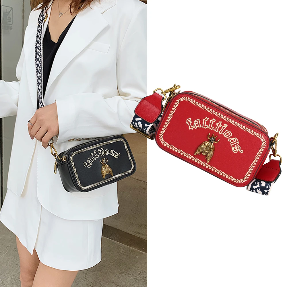 Женские сумки с вышивкой пчелы женская сумка через плечо клапаном маленькая для