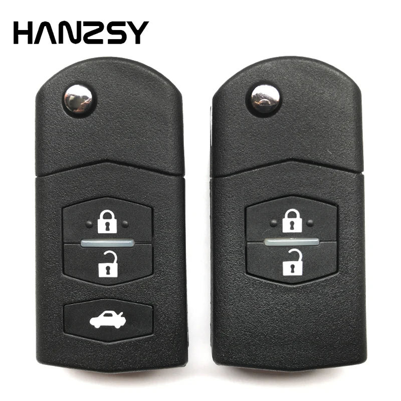 

10pcs 2/3 Buttons Car Remote Key Fob for MAZDA 2 3 5 6 RX8 MX5 Replacement Folding Flip key Case shell with Uncut Blade