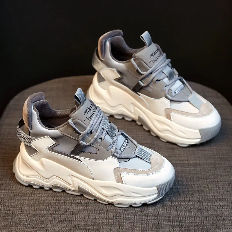 

21hot6Women Platform Chunky Sneakers Designers Fashion Lace Up Casual Shoes Woman Tennis Basket Female Autumn Vulcanized Shoes